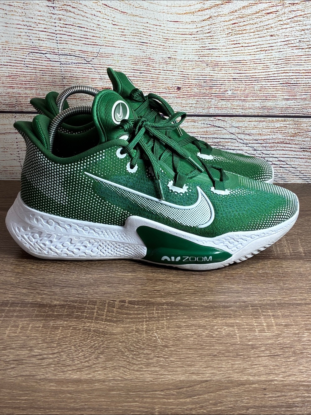 EUC NIKE Men's 8.5 Air Zoom BB NXT TB Green/ White Sneakers